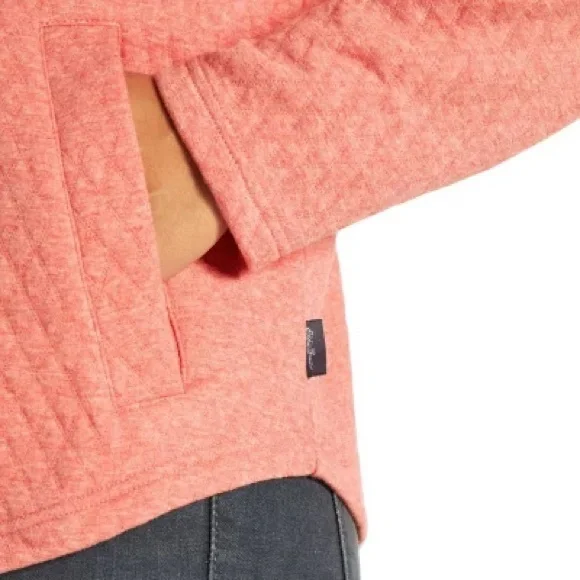 Eddie Bauer quilted half zip pullover sweater plus pink long sleeve XXlarge 2x - Picture 6 of 12